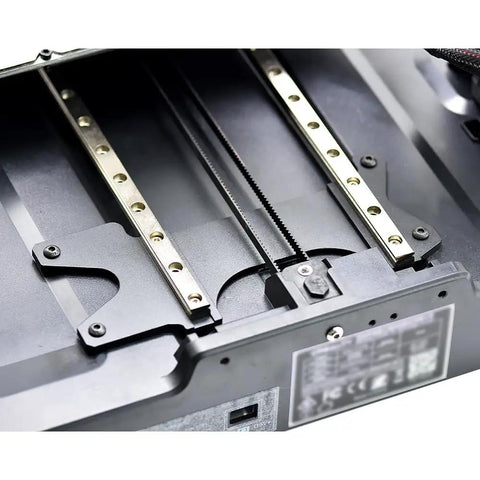Close-up of Y Axis Upgrade Kit for Ender 3 V3 SE with dual MGN9H rails, 300mm length, featuring smoother motion dual rail system.