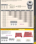 ER40 Spring Collet Nine Sixteenths Inch High Grade Tool Steel Hardened And Precision Ground chart and image