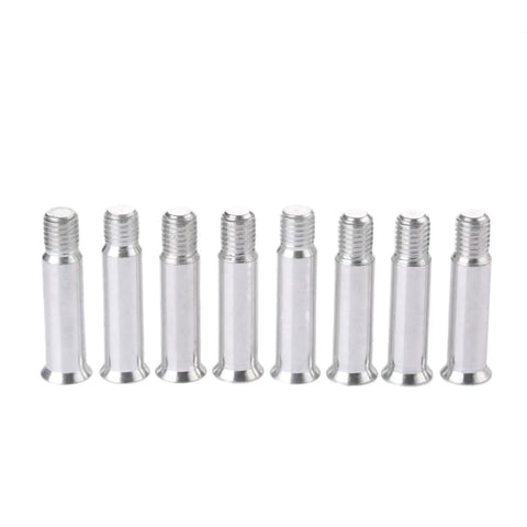Eight Pack Inline Skate Axle Screws For Wheel Fastening, Heavy Duty Steel Replacements For Inline Skates, 0.31 Inch 8mm Bolts
