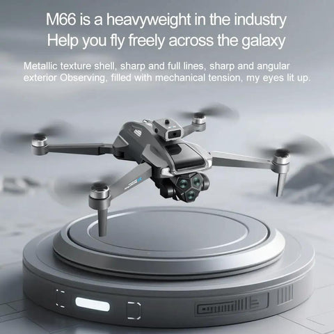 Foldable Dual 4K Camera Drone With 5G Transmission And Brushless Motors Under 249g on futuristic landing pad.