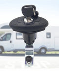 Push Button Cabinet Cam Lock Latch With Zinc Alloy Build IP65 Waterproof For RVs Yachts And Boats, black key holder