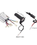 36V 500W Motor Controller With Throttle Grip For Electric Scooters, Tricycles, And Bikes, DC Speed Control Box Kit dimensions