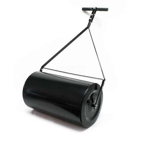 Lawn Roller With Push And Tow Versatility, 14 By 24 Inch Roller, 16 Gallon Capacity, steel construction, easy turn tethered plug