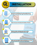 Installation steps for Ten Pack Wet Dry Vacuum Filter Bags For Stinger Husky Bucket Head And Other Two And A Half To Five Gallon Shop Vacuums Universal Fit VF2000 WS01025F 9 38737 Compatible Replacement Parts Heavy Duty Easy Fit
