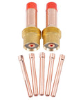 Gas Lens Collet Body And TIG Collets Kit For TIG Welding Torch WP-17 WP-18 WP-26 Series, 10N24 3/32in, 45V26 Lens, 7-Piece Set