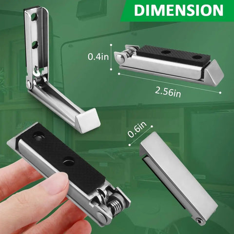 Two Pack Stainless Steel RV Door Clips Latch Holders For Travel Trailers Camper Vans And Motor Homes Rustproof Door Catch