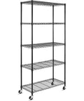 Heavy Duty Casters Set Of 4 With 1/4-20 Thread For Wire Shelving Racks Carts And Furniture installed on shelving unit