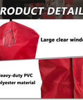 Heavy Duty PVC Fire Extinguisher Cover One Piece 18 Inch By 26 Inch With Secure Hook And Loop Closure Bright Red With Black Trim