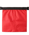 Ultralight Dry Bag Set 5-Pack Go-To Roll Top Waterproof Dry Sacks For Camping And Travel in red, durable polyester with clip closure.