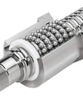 Close-up of SFU1204 NUW Ball Screw Kit with Nut for CNC Machines showing 12mm diameter and ball bearings.