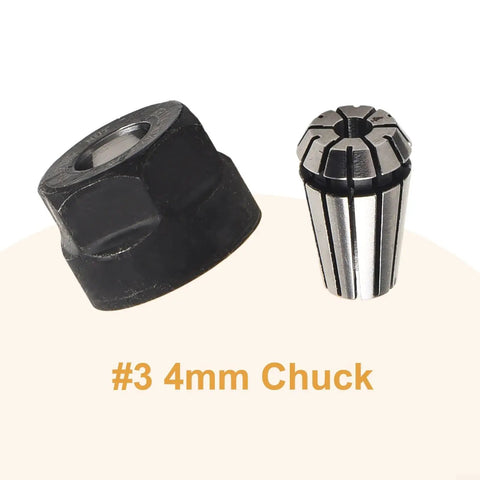 ER11 Spring Collet and Nut Kit for CNC Milling and Engraving Machines, 4mm chuck and nut, high accuracy, spring steel construction