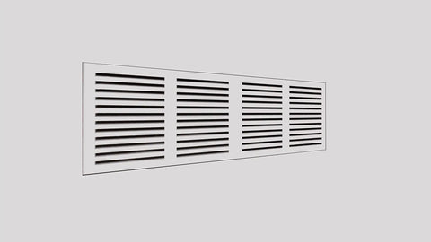 Removable Mud In Flush Cold Air Return Vent Cover And Register, Premium Modern Wall Vent, 32x12.25 inches, seamless design