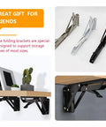 Premium Black Corner Shelving Brackets Wall Mount Storage Heavy Duty Steel Folding Shelf Supports with three bracket designs.