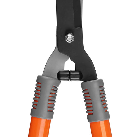 Ergonomic 21 Inch Garden Hedge Shears Pro Grade For Precise Pruning Of Shrubs And Bushes Durable High Carbon Steel Blades With Shock Absorbing Bumpers