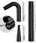 Ground Level Gutter Cleaning Tool Attachments For 2.5 Inch Shop Vac No Ladder Needed Clean Leaves And Debris From Gutters Up To 5.6 Feet Easy Lockout Design Wet Dry Vacuum Accessories For Quick Safe Cleanup showing nozzle dimensions
