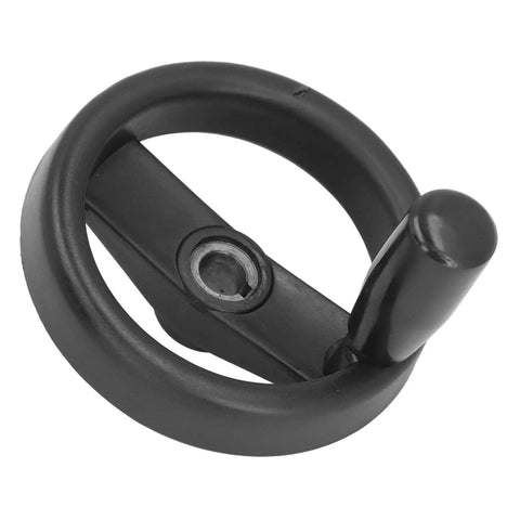 3.9 Inch Two Spoke Hand Wheel With Folding Revolving Handle For Milling Machines And Lathes Black Finish 12mm Center Bore Diameter