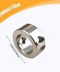 Ten Pack Stainless Steel Shaft Collars 6mm Adjustable Screw Collar Depth Stopper Position Adjuster Set, 6mm bore
