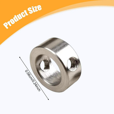 Ten Pack Stainless Steel Shaft Collars 6mm Adjustable Screw Collar Depth Stopper Position Adjuster Set, 6mm bore