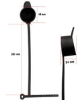 Ultra Durable J1772 EV Charger Plug Port Cover with Waterproof Soft Silicone craftsmanship, measuring 225mm in length.