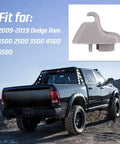 Image of Dodge Ram Sun Visor Retainer Clip Replacement Fits 2009 2019 1500 2500 3500 4500 5500 No Fuss Direct Replacement Easy Install ABS Plastic Durable Car Interior Accessory next to a black Dodge Ram truck.