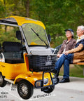 Badass Four Wheel Electric Mobility Scooter With Spacious Cargo Bin For Adults And Seniors No Stress Cruising All Terrain Utility Hauler.