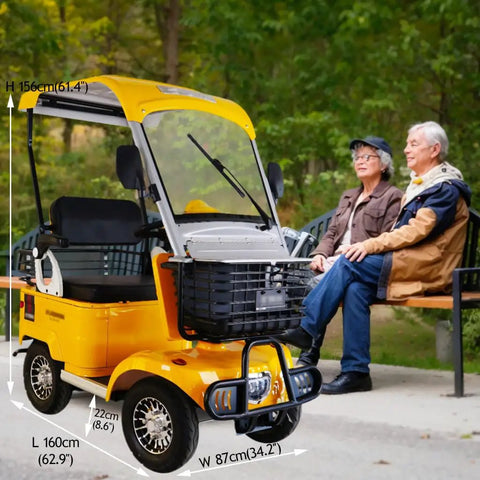 Badass Four Wheel Electric Mobility Scooter With Spacious Cargo Bin For Adults And Seniors No Stress Cruising All Terrain Utility Hauler.