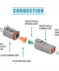 Top Notch IWISS Diesel Grade Deutsch Crimper for Heavy Duty 12 To 26 AWG Wiring showing socket contacts and connectors.