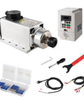 Plug And Play 4KW 220V CNC Spindle Motor Kit With Air Cooled Spindle VFD Inverter ER25 6mm Collet Aviation Wire And Drill Bits