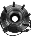 Front Wheel Bearing Hub Assembly For 2011 2012 2013 2014 2015 Ford F250 F350 Super Duty 4WD SRW top view showing bolt holes.
