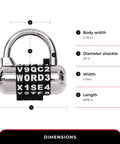 Set Your Own Combination Locker Padlock for Gym Lockers and Indoor Valuables, Customizable Dial Code, Durable Metal 1523D