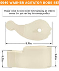 80040 Washer Agitator Dogs Kit 16 Pack Replacement For Whirlpool Kenmore KitchenAid Washers AP3119063 Built Tough ABS Plastic Compatible With 3366877 285612 285770 387091 Etw4300sq0, beige replacement part shown with 0.9in and 0.4in dimensions