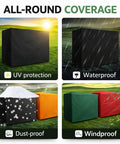 Custom Fit Dust Protection Cover For Equipment And Furniture Made To Measure Protective Cover With Personalized Text Or Logo Keeps Your Gear Clean In Workshops Garages Studios And Home Workspaces showing UV, waterproof, dust, and windproof designs.