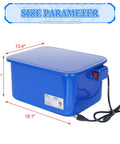 Heavy Duty Workhorse Portable Parts Washer With 110V Motor Pump And 3.5 Gallon Stainless Steel Tank dimensions with blue design