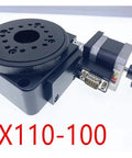 Electric Rotary Stage With Worm Gear Drive And Outer Ring Scale Pro Grade High Precision 180 To 1 Rotary Table, shown close-up