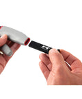 Inserting blade into Three In One Power Cutting Tool That Works As A Wire Cutter, Box Cutter And Utility Knife shown.