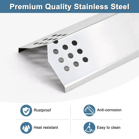 Stainless steel heat plate from grill replacement parts kit for 3 burner gas grill, fits 720-0787D and 720-0953 series