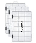 Three 3600 Tackle Trays Three Pack Transparent Fishing Tackle Boxes Organizer With Adjustable Dividers For Lures Hooks.
