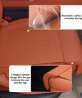 Premium Orange Car Seat Leg Extender Cushion For Mini Electric Cooper Se Jcw convertible showing breathable surface and contour design.