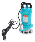 Top Shelf Stainless Steel Submersible Sump Pump For Basement Drainage Featuring Quiet 115V Motor And Portable Heavy Duty Design image showing pump with power cord.