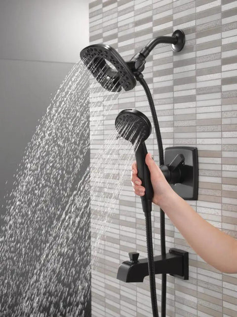 Premium Heavy Duty Matte Black Dual Shower Trim Kit With In2ition Two In One Handheld Combo To Level Up Your Bath Game Built Different Faucet Hardware Valve Not Included
