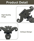 Antique Black T Strap Door Hinges Set 4.45 By 2.72 Inches Vintage Medieval Hardware Zinc Alloy Rust Resistant For Barn Doors Gates And Farmhouse Decor