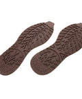 2 Pack Heavy Duty Rubber Sole Replacement Patches For Work Boots And Casual Sneakers, dark brown rubber, cuttable design.