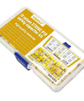 275VAC X2 MKP Safety Capacitor Kit 10 Value Pack With 50 Pieces In Yellow Plastic Case, 10mm Pitch, Polypropylene Film Capacitors