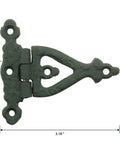 Pack Of 2 3 Inch Cabinet Door Strap Hinges With Hardware Rust Resistant Black Wrought Iron Flush Mount Hinges For Cabinets