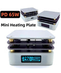 65W Mini Hot Plate Soldering Station for SMD Preheating and Rework Desoldering Heating Plate with digital display