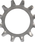 3/8-Inch External Tooth Lock Washer Set, Stainless Steel, single washer, top view