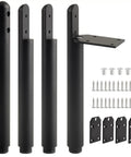 Game Changer Height Adjustable Cabinet Legs And Heavy Duty Furniture Support Feet Black Metal Dresser Risers parts set