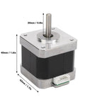 Beefy 42x40mm Stepper Motor Kit for 3D Printers and CNC Machines, Two-Phase 1.8 Degree Step Angle, High-Torque Replacement Motor with Solid Metal Construction for Mega X and Y Axis and Vyper Y Axis, 42x40mm metal stepper motor with 20mm shaft