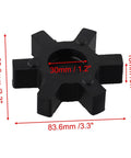 Top Tier L110 Flexible Rubber Spider Insert For L Jaw Coupling, 83.6mm, urethane, designed for vibration damping.
