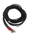 Miniature Laser Photoelectric Through Beam Sensor M06 08 12 To 24V DC NPN PNP Small 2mm Optical Switch With Visible Spot IP65 coiled cable and connectors